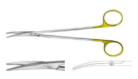 TC МЕТЦЕНБАУМ НОЖИЦІ ДЕЛ. ВИГНУТІ 180MM